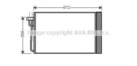 Радіатор кондиціонера BMW 5E60 520-530i, 7E65 730-750i AVA COOLING BWA5267D (фото 1)