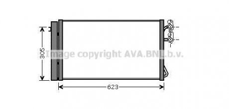 Радиатор кондиционера BMW 3 (E90/E91)/X1 (E84)/1.6-3.0D 04-16 (N47/N57/N55) AVA COOLING BWA5296D (фото 1)