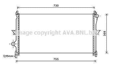 Радиатор, охлаждение двигателя AVA COOLING CN2278