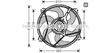 Вентилятор, охлаждение двигателя AVA COOLING CN7530