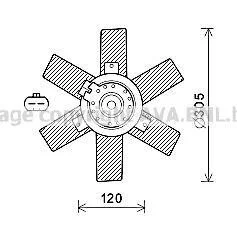 Вентилятор радіатора Лів/Прав CITROEN JUMPER I, FIAT DUCATO, PEUGEOT BOXER 1.9D-2.8D 02.94- AVA COOLING CN7553