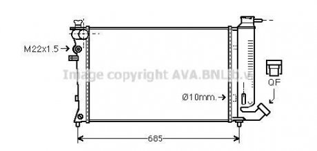 Радиатор, охлаждение двигателя AVA COOLING CNA2108 (фото 1)