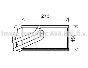 Радіатор пічки CHRYSLER SEBRING, DODGE CALIBER, JOURNEY, JEEP COMPASS, PATRIOT BWD-OM651.925 06.06- AVA COOLING CR6140