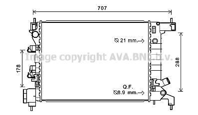 РАДИАТОР CHEVROLET AVEO 1.21.4 MT 11- AVA COOLING CTA2047