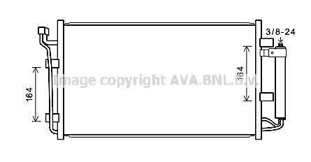 Радиатор кондиционера Nissan Leaf (11-) AVA AVA COOLING DN5387D (фото 1)