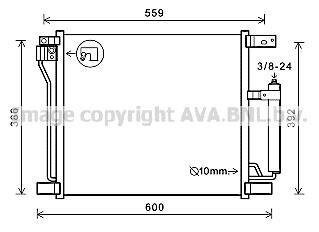 Радіатор кондиціонера AVA COOLING DN5401D