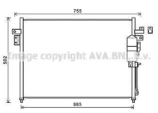 Конденсатор кондиціонера (з осушувачем) NISSAN NAVARA NP300, PATHFINDER III 3.0D 02.10- AVA COOLING DN5404D