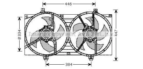 Вентилятор, охлаждение двигателя AVA COOLING DN7528