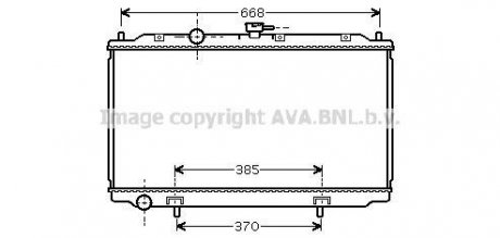 Радиатор охлаждения двигателя Nissan Almera N16 (01-), Primera P12 (00-) MT AVA COOLING DNA2215 (фото 1)