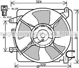 Вентилятор, охлаждение двигателя AVA COOLING DW7519