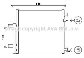 Радіатор кондиціонера AVA COOLING DWA5140D (фото 1)