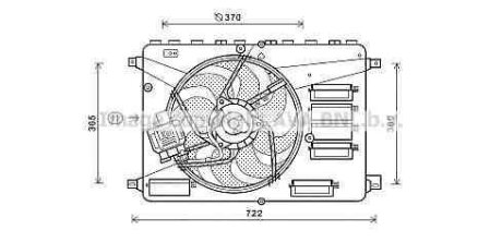 Вентилятор, охлаждение двигателя AVA COOLING FD7554