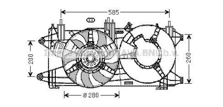 Вентилятор, охлаждение двигателя AVA COOLING FT7573