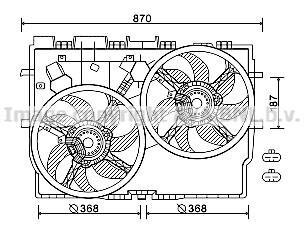 Вентилятор, охлаждение двигателя AVA COOLING FT7584 (фото 1)