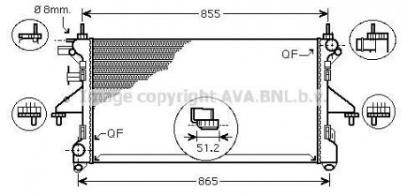 Радиатор охлаждение двигателя AVA COOLING FTA2399 (фото 1)