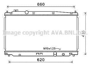 Радиатор, охлаждение двигателя AVA COOLING HD2253