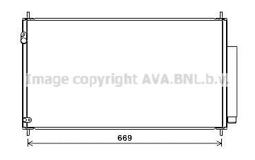 Конденсатор кондиціонера (з осушувачем) HONDA CIVIC IX 1.4-2.2D 09.11-12.16 AVA COOLING HD5290D (фото 1)
