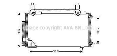 Конденсатор кондиціонера (з осушувачем) HONDA STREAM 1.7/2.0 05.01-09.06 AVA COOLING HDA5186D