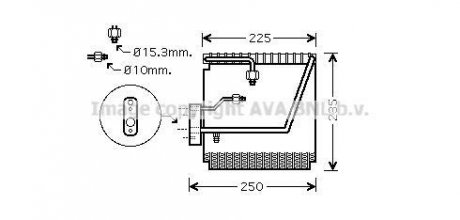 Випаровувач кондиціонера AVA COOLING HDV198