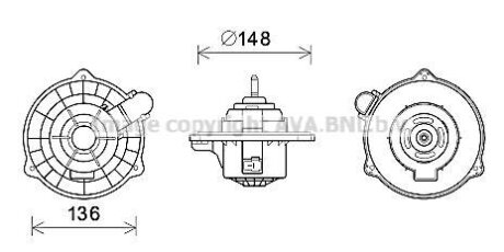 Вентилятор салону HYUNDAI I10 I, I10 II 1.0-1.2LPG 12.07-12.19 AVA COOLING HY8404