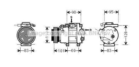 Компрессор AVA COOLING HYAK237 (фото 1)