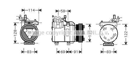 Компресор кондиціонера AVA COOLING HYK196