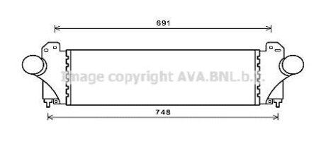 Інтеркулер IVECO DAILY IV, DAILY V, DAILY VI F1CE0441A-F1CGL411C 09.09- AVA COOLING IV4129