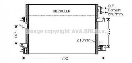 Радіатор кондиціонера JEEP COMPASS/ DODGE CALIBER (06-) (AVA) AVA COOLING JE5060D