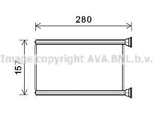 Радіатор пічки DODGE NITRO, JEEP CHEROKEE 2.8D/3.7/4.0 09.06- AVA COOLING JEA6069