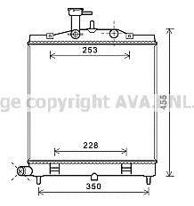 Радіатор, охолодження двигуна AVA COOLING KA2172