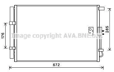 КОНДЕНСЕР KIA SOUL 1.6 09- AVA COOLING KA5229D