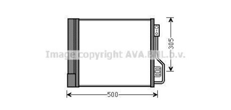 Конденсер SMART FORTWO 1.0 07- AVA COOLING MCA5013D
