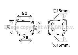 Масляный радиатор, двигательное масло AVA COOLING MS3559