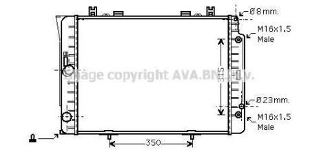 Радиатор, охлаждение двигателя AVA COOLING MSA2151