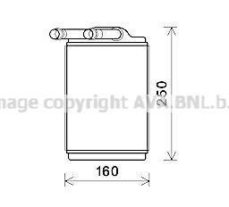 Радіатор обігрівача салону MB ML163 AVA COOLING MSA6680 (фото 1)