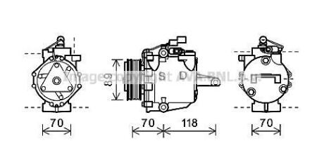 Компрессор AVA COOLING MTAK224 (фото 1)
