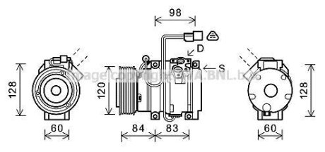 Компрессор, кондиционер AVA COOLING MTAK227
