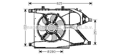 Вентилятор, охлаждение двигателя AVA COOLING OL7517