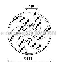 Вентилятор, охлаждение двигателя AVA COOLING PE7552