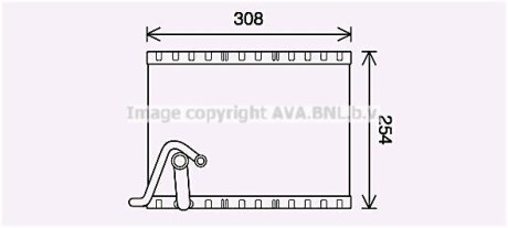 Випаровувач кондиціонера DS DS 5, CITROEN DS3, DS5, PEUGEOT 3008, 5008, 5008 I 1.2-2.0DH 06.09-12.18 AVA COOLING PEV401