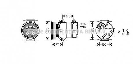 Компрессор кондиционера NISSAN/RENAULT AVA COOLING RTAK103 (фото 1)