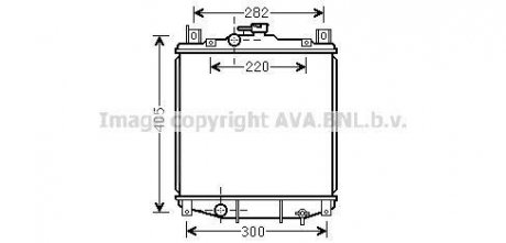 Радиатор, охлаждение двигателя AVA COOLING SZ2059
