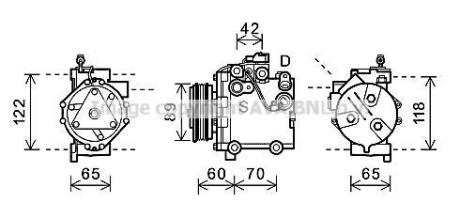 Компрессор AVA COOLING SZAK125 (фото 1)