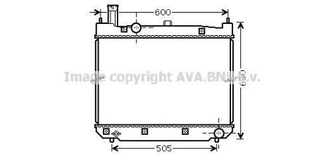 Фото 1 - радіатор охолодження двигуна Toyota Hiace (95-) AVA AVA COOLING TO2471 Радіатор охолодження двигуна Toyota Hiace (95-) AVA AVA COOLING TO2471 (фото 1)