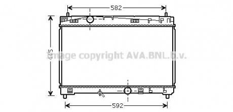 Радиатор, охлаждение двигателя AVA COOLING TO2489