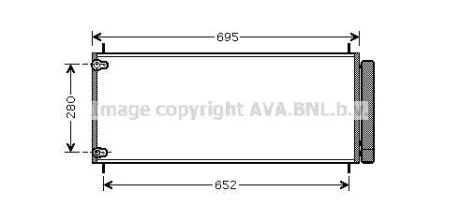 Радіатор кондиціонера Toyota Auris (07-), Corolla (07-), Verso (09-) 2.0D, 2.2D AVA AVA COOLING TO5406D
