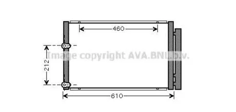 Радиатор кондиционера Toyota Prius (04-) AVA AVA COOLING TO5429D (фото 1)