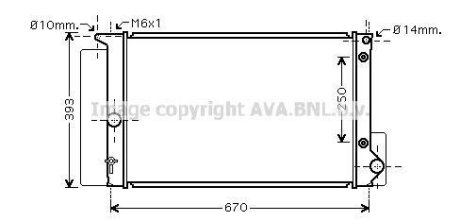Фото 1 - радиатор, охлаждение двигателя AVA COOLING TOA2474 Радиатор, охлаждение двигателя AVA COOLING TOA2474 (фото 1)