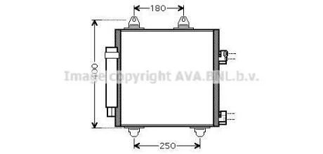 КОНДЕНСЕР TOYOTA AYGO PEUGEOT 107 1.01.4D 05- AVA COOLING TOA5414D