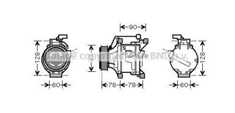 Компрессор, кондиционер AVA COOLING TOAK443